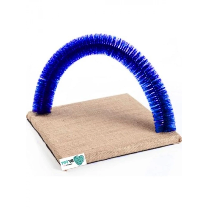 Fırçalı Kedi Kaşınma ve Masaj Tahtası (Mavi)