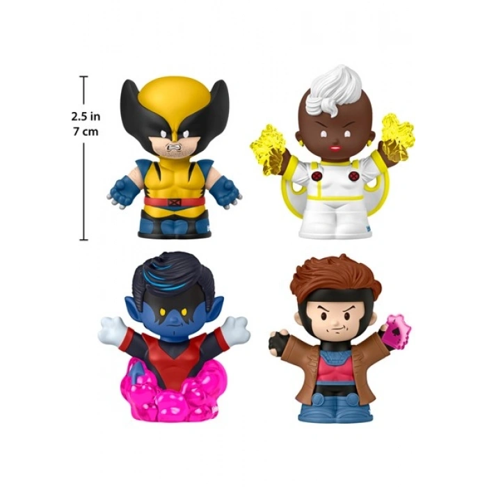 Fisher-Price Little People Collector X-Men 1, Marvel Studiostan X-Men Seti, 4 Figür JFW75