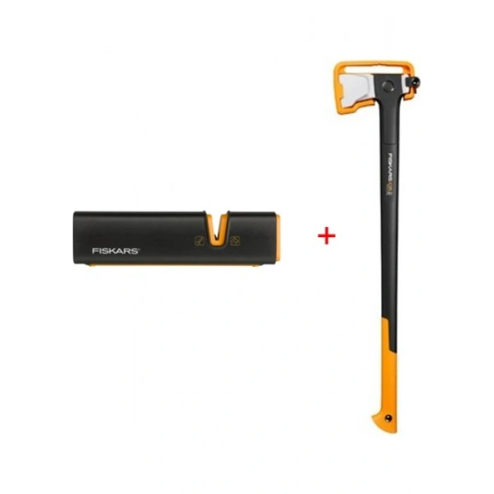 Fiskars 1069109 X36 L Yarma Baltası + Balta ve Bıçak Bileyici