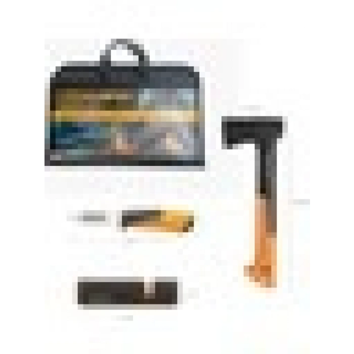 Fiskars Fireplace Set Parçalama Baltası Xs-X7 + Bileyicili Ağır İş Bıçağı + Balta ve Bıçak Bileyici