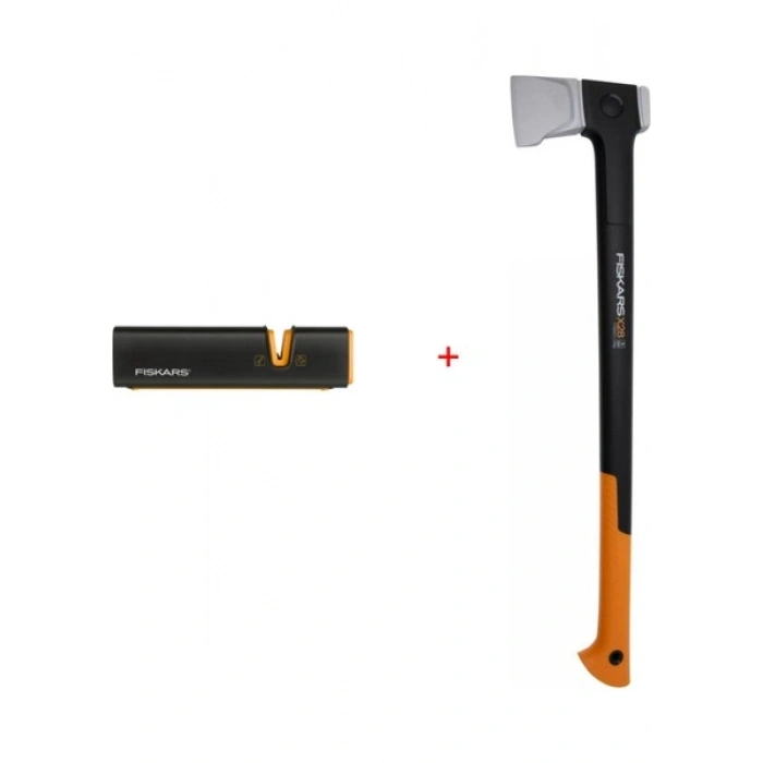 Fiskars Fıskars X28 Yarma Baltası 71 cm (1069107) + Balta ve Bıçak Bileyici