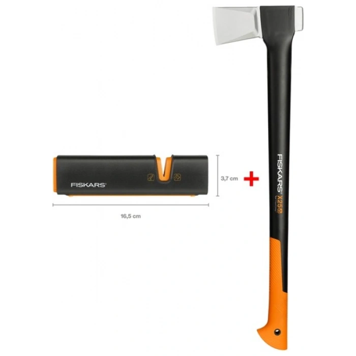 Fiskars Yarma Baltası Xl X25 + Balta ve Bıçak Bileyici