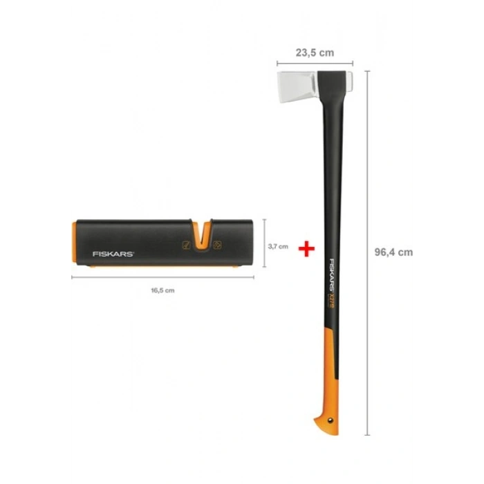 Fiskars Yarma Baltası XXL-X27 + Balta ve Bıçak Bileyici