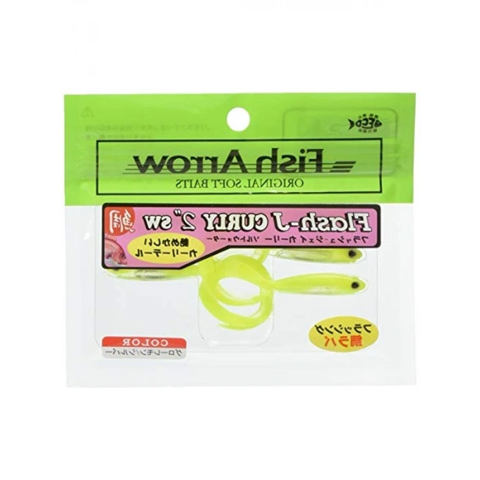 Flash-J Curly SW 2 (5 adet/paket) #137 Glow lemon/silver Olta