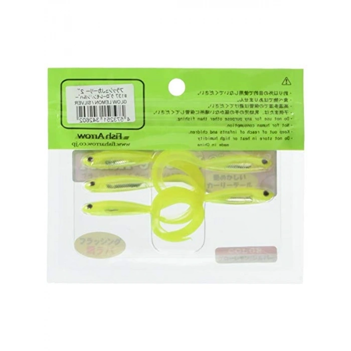 Flash-J Curly SW 2 (5 adet/paket) #137 Glow lemon/silver Olta