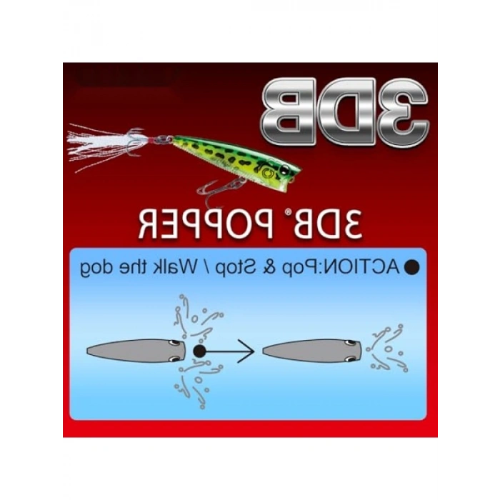 Floating Popper Sahte Balık – 75 mm, Yüksek Dayanıklılık