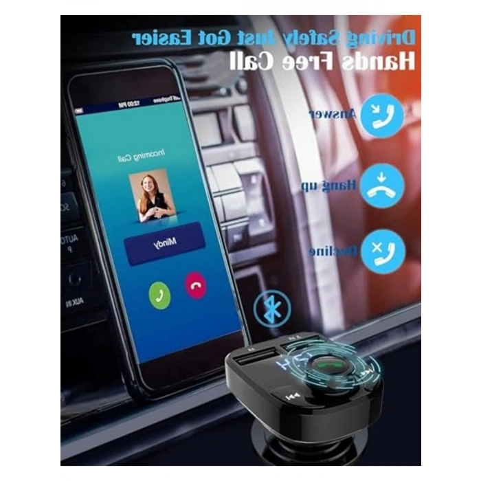 FM Transmitter ile Araç İçi Bluetooth Ses Aktarım Cihazı