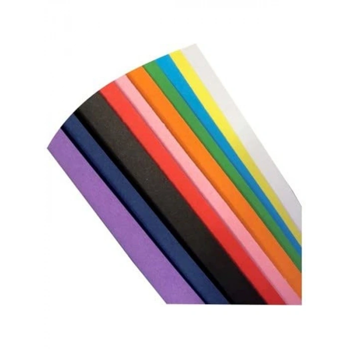 Fon Kartonu, 70x100 cm, 10 Renk 1 Rulo, Hobi İçin