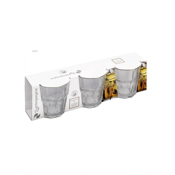 Fonksiyonel 3lü Su Bardağı Seti - 355 CC, Pencereli Kutu ile