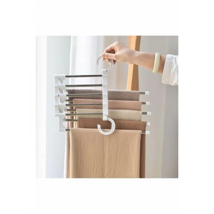 Fonksiyonel 5li Pantolon Askısı - Yer Tasarrufu