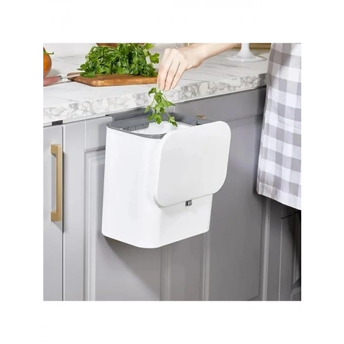 Fonksiyonel Kapaklı Tezgahüstü Çöp Kovası, 15 LT