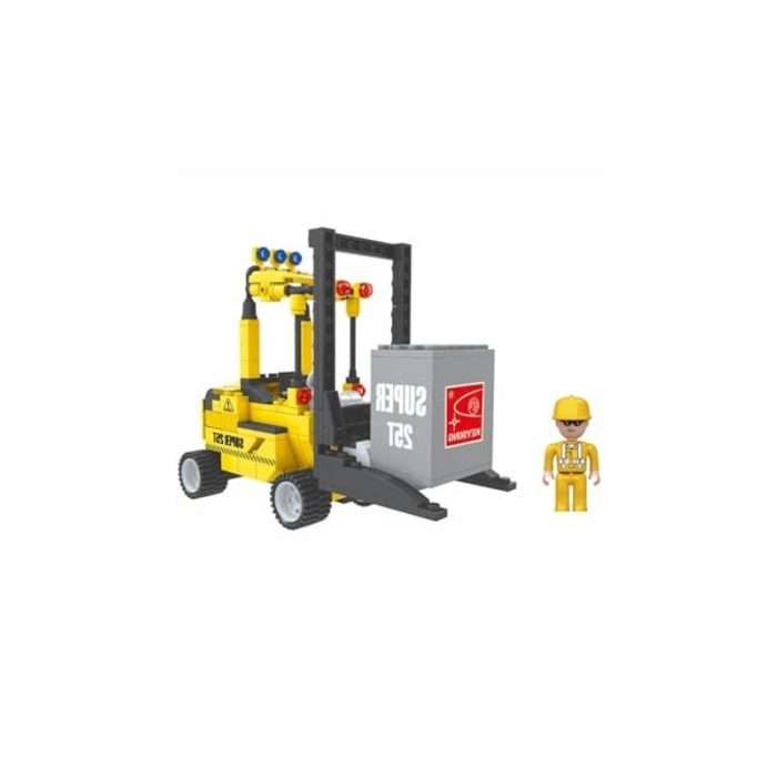 Forklift Seti, 195 Parça ile İnşaat Oyunları için Eğlenceli Model
