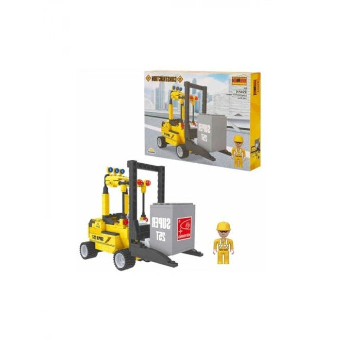 Forklift Seti, 195 Parça ile İnşaat Oyunları için Eğlenceli Model