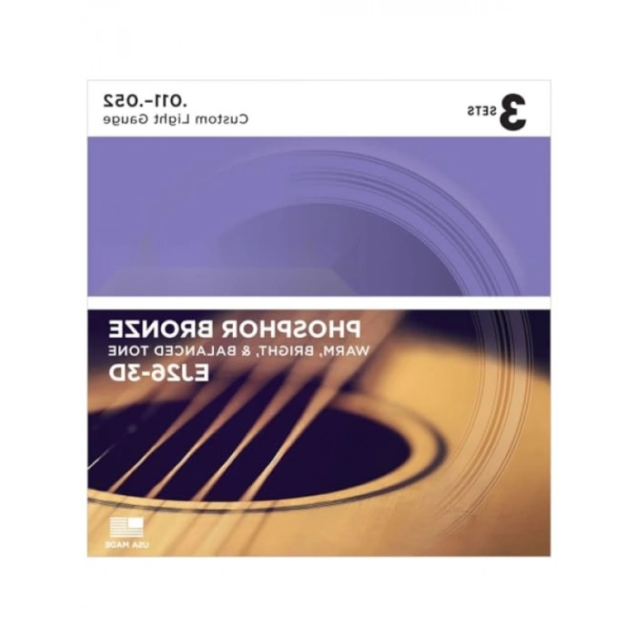 Fosfor-Bronz Akustik Gitar Tel Seti, 3lü Paket