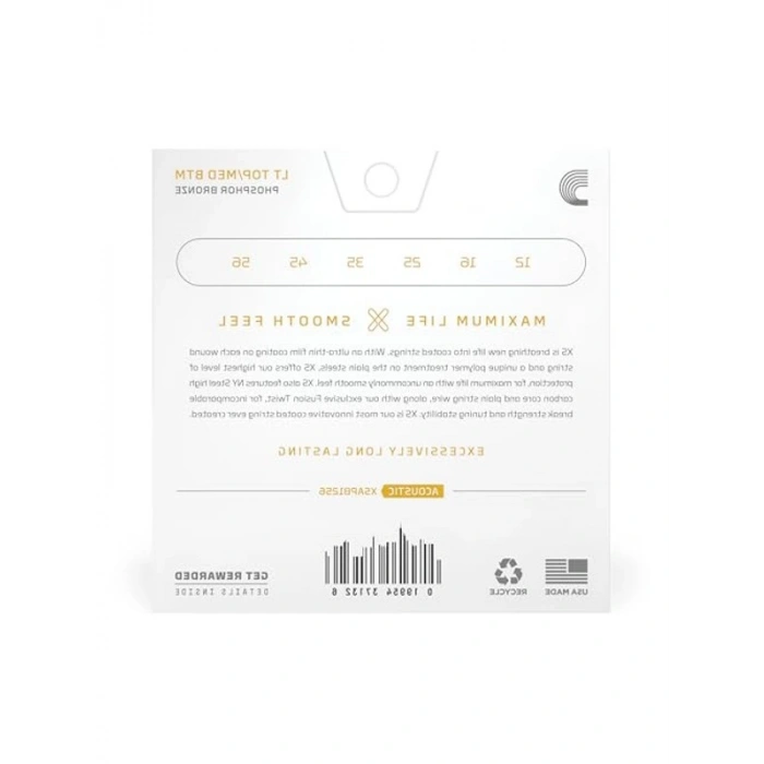 Fosfor Bronz Kaplamalı 12-56 Akustik Gitar Teli - Top/Orta Alt