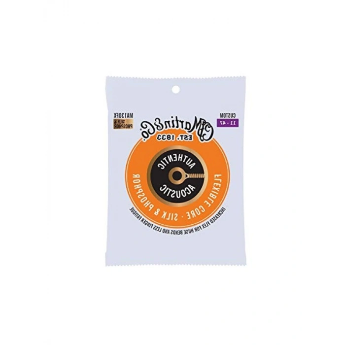 Fosfor Bronz ve İpek Akustik Gitar Telleri, Esnek Core Custom 11/47