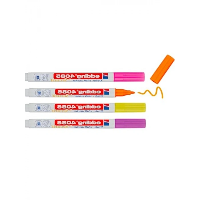 Fosforlu 4lü Tebeşir Kalemi Seti, 1-2 mm Uç Seçenekleri