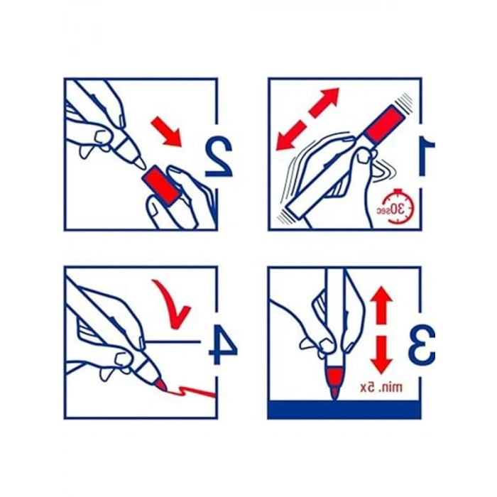 Fosforlu 4lü Tebeşir Kalemi Seti, 1-2 mm Uç Seçenekleri