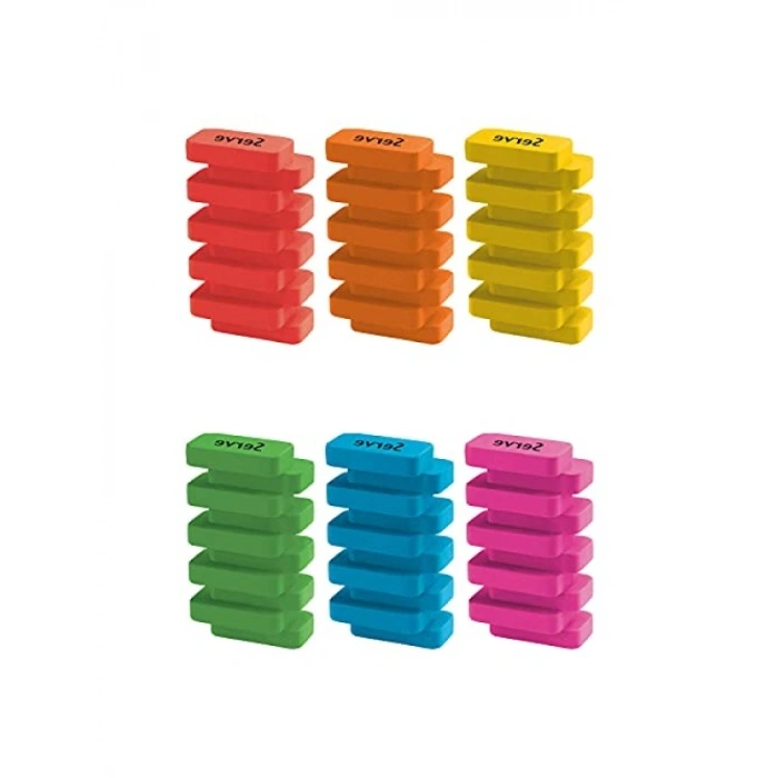 Fosforlu 6lı Silgi Seti - Yüksek Kalite ve Az Atık