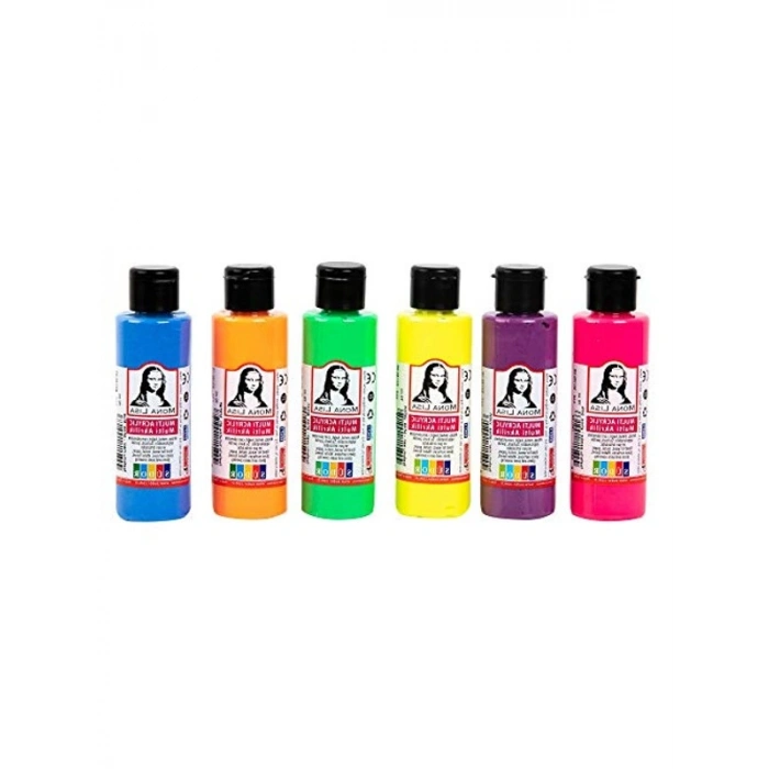 Fosforlu 6x70 ml Multi Akrilik Set, Parlak Renk Seçenekleri