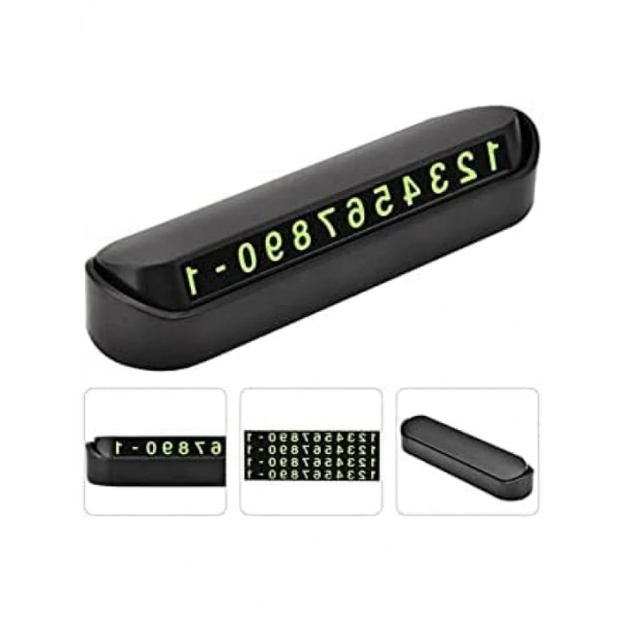 Fosforlu Araç İçi Park Telefon Numaratörü - Gece Görünür, Kolay Kurulum