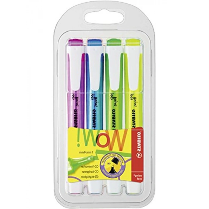 Fosforlu Kalem 4lü Paket, Renk Seçenekleri ile Kullanım