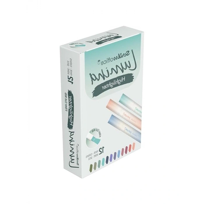 Fosforlu Kalem Seti, 12li Lotus Renkleri