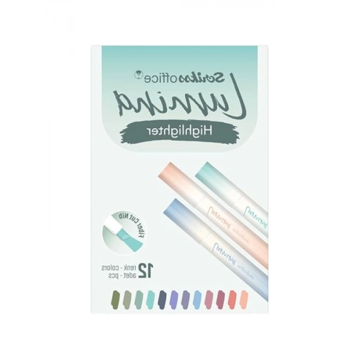 Fosforlu Kalem Seti - 12 Renk