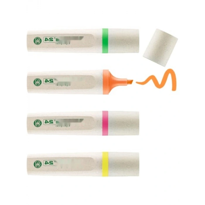 Fosforlu Kalem Seti, 4lü Karışık Renkler