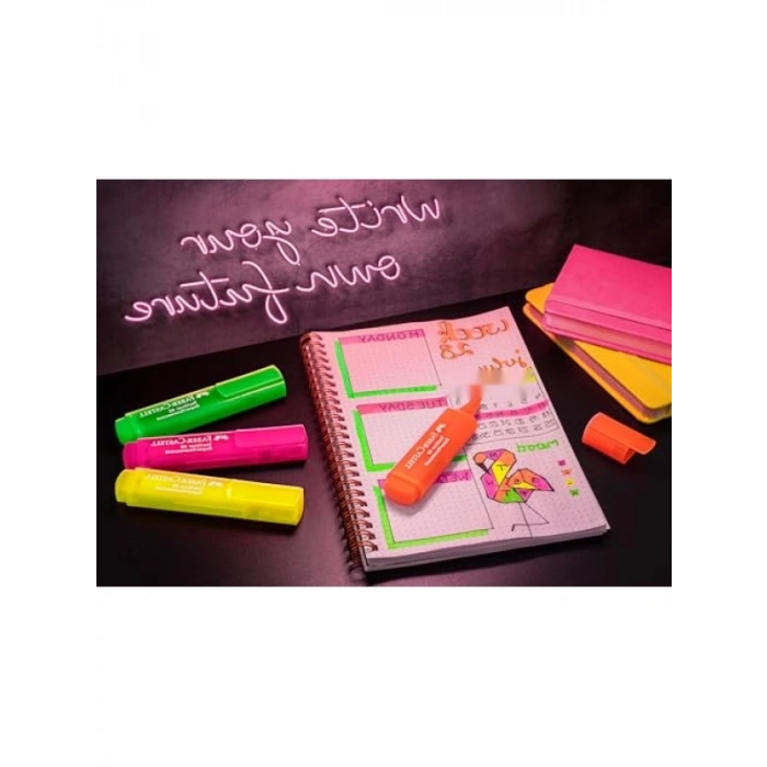 Fosforlu Kalem Seti, 4lü - Şeffaf Renkler - Su Bazlı Mürekkep