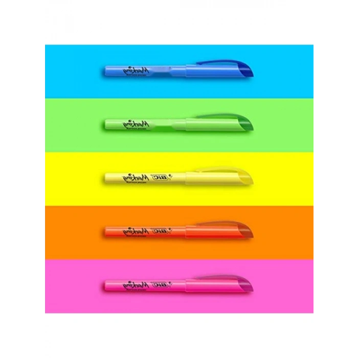 Fosforlu Kalem Seti, 5li Blister, Su Bazlı Mürekkep