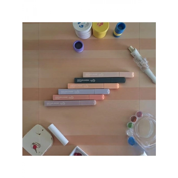 Fosforlu Kalem Seti, 6 Adet Çift Taraflı, Renkli Seçenekler