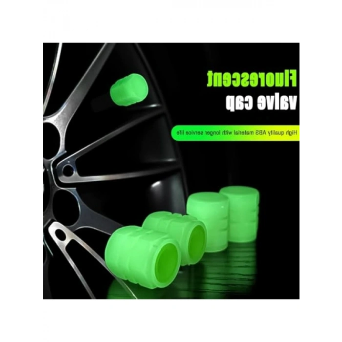 Fosforlu Karanlıkta Parlayan Oto Araba Sibop Kapağı - 12 Adet