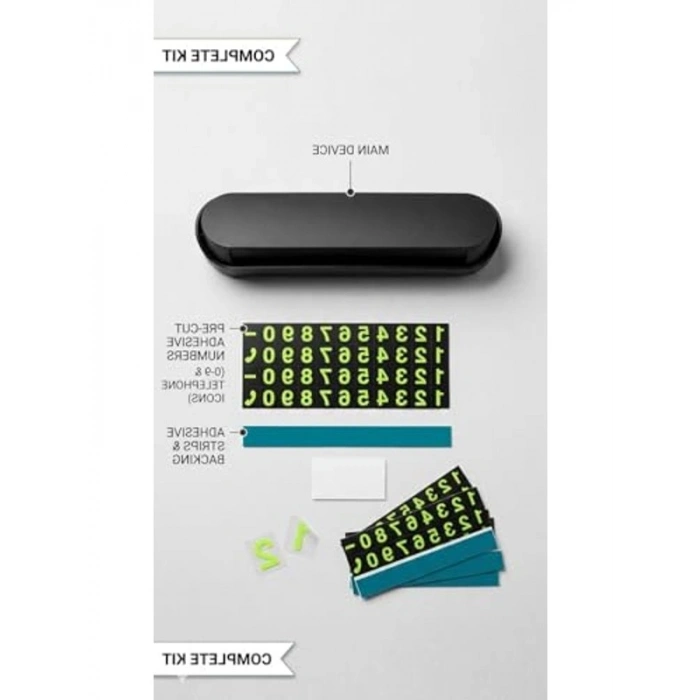 Fosforlu Manyetik Araç İçi Telefon Numaratörü, Gizlenebilir Tasarım