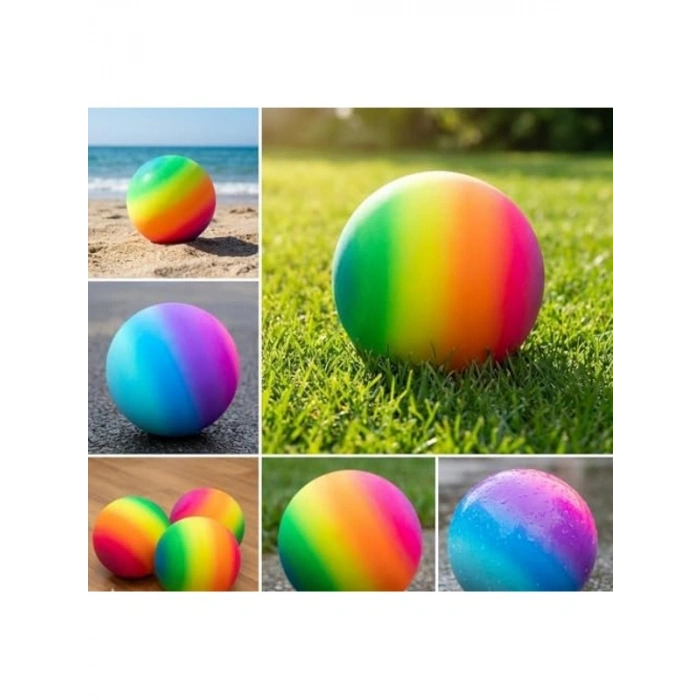 Fosforlu Mini Plastik Bahçe Topu, 15 cm Çapında