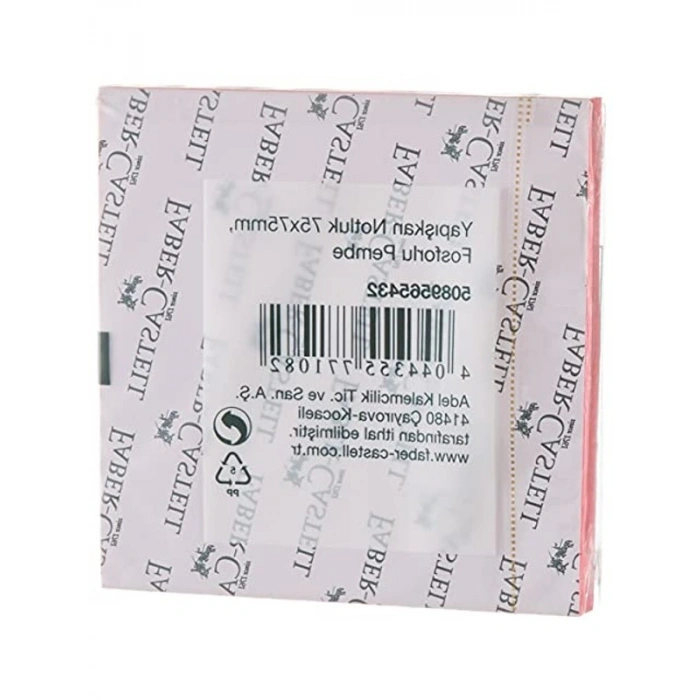 Fosforlu Pembe Renkli Yapışkan Notluk, 75 x 75 mm Boyutunda