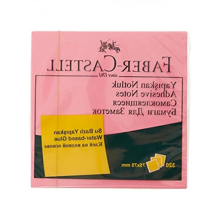 Fosforlu Renkli Yapışkan Notluk - 75x75mm, 4 Renkli Küp