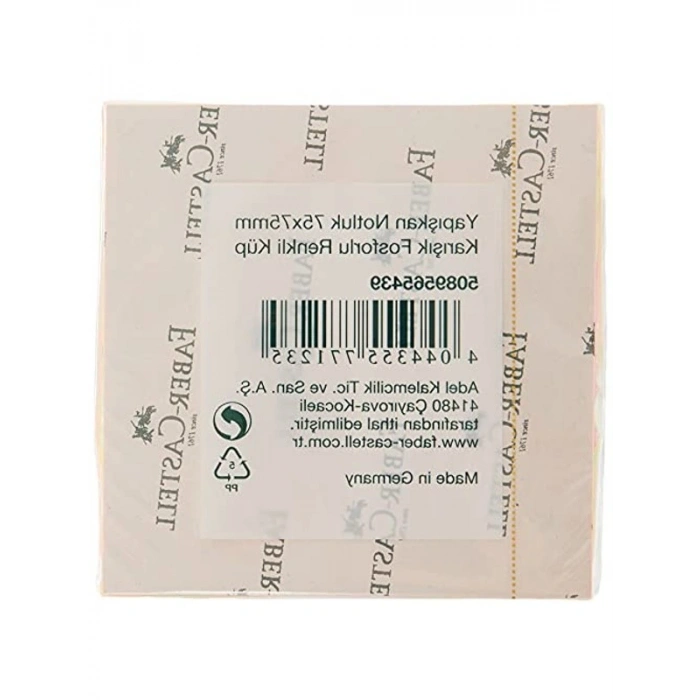 Fosforlu Renkli Yapışkan Notluk - 75x75mm, 4 Renkli Küp