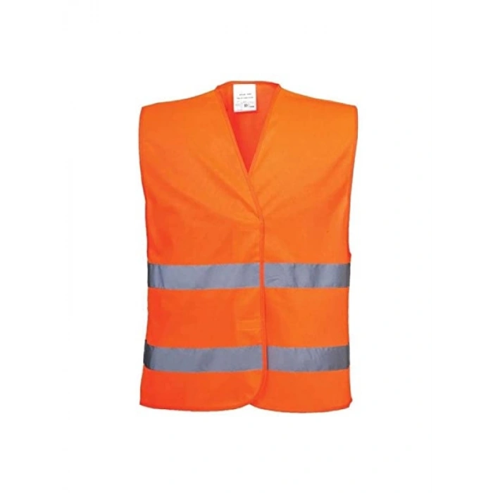 Fosforlu Turuncu Reflektörlü İkaz Yeleği
