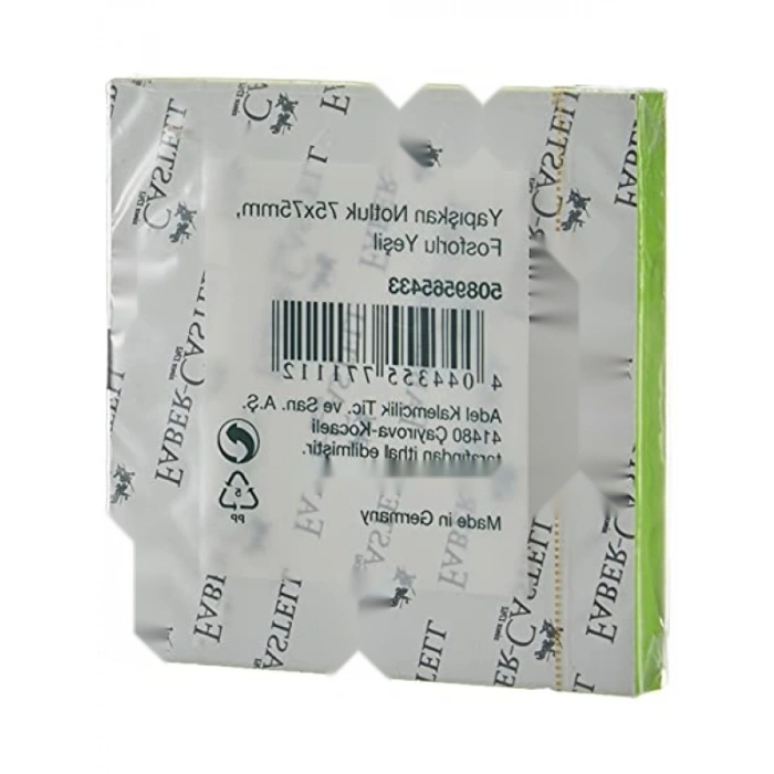 Fosforlu Yeşil Yapışkan Notluk - 75 x 75 mm