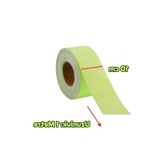 Fotolümen Gece Parlayan Fosforlu Reflektörlü 1 Mt İkaz Şerit Bant