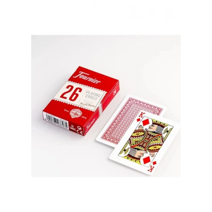 Fournier Bridge Oyun Kartları Nº 26, Standard Endeks-Kırmızı