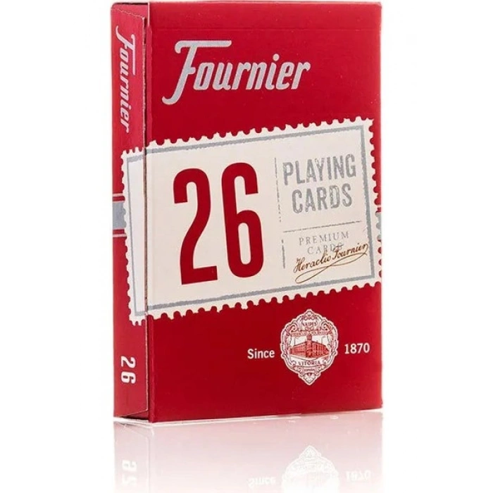 Fournier Bridge Oyun Kartları Nº 26, Standard Endeks-Kırmızı