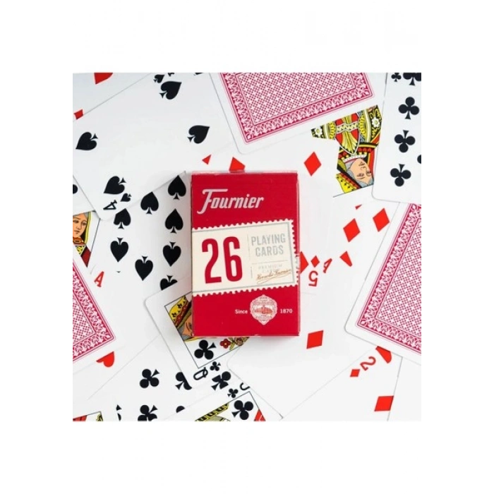 Fournier Bridge Oyun Kartları Nº 26, Standard Endeks-Kırmızı