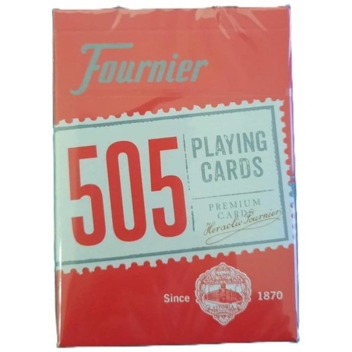 Fournier Poker Oyun Kartları Nº 505, Standard Endeks-Kırmızı