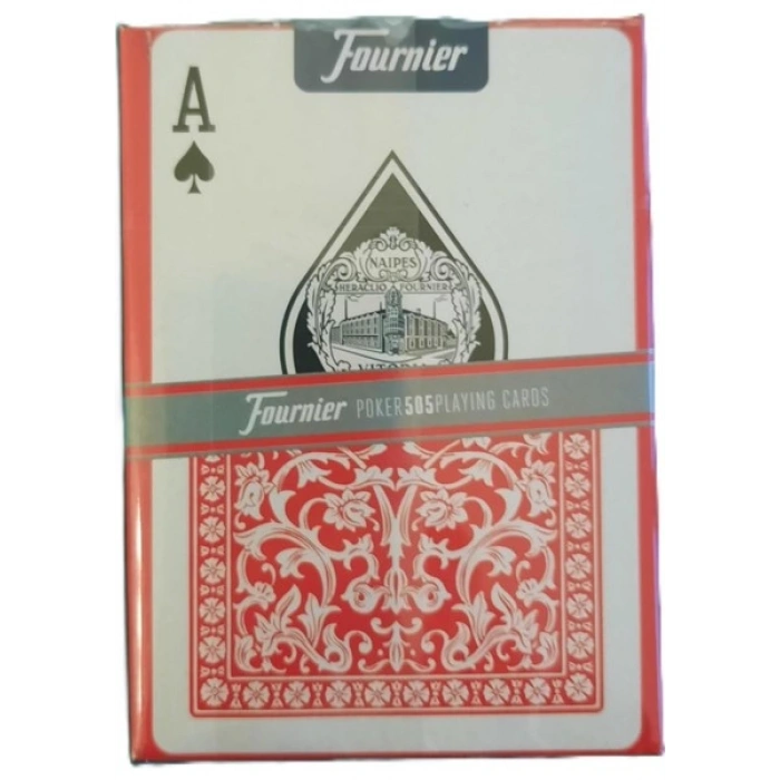 Fournier Poker Oyun Kartları Nº 505, Standard Endeks-Kırmızı