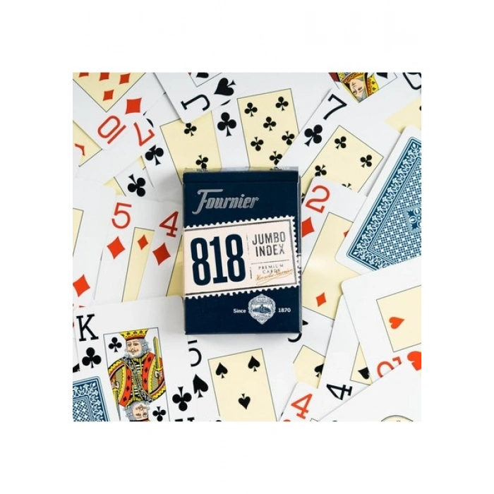 Fournier Poker Oyun Kartları Nº 818, Jumbo Endeks-Mavi