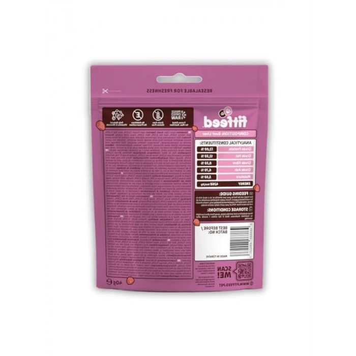 Freeze-Dried Dana Ciğer Kedi Ödül Maması, 40 g