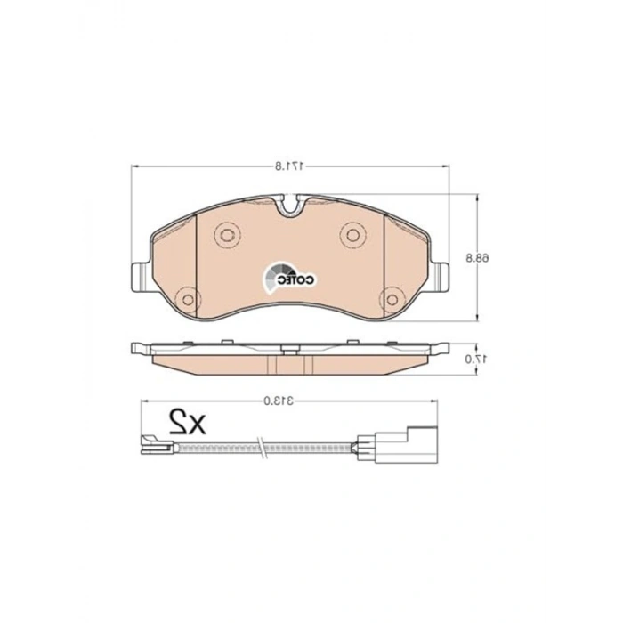 Fren Balatası, Ön Ford Transit 2.2 TDCI Modelleri için