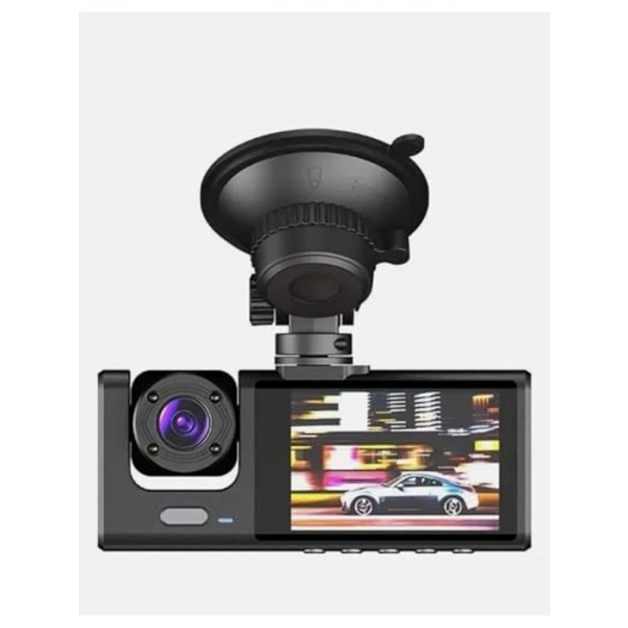 Full HD 1080P Araç Kamerası, Ön+İç+Arka Kayıt Özellikli